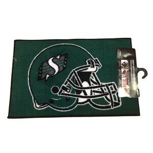 Saskatchewan Roughriders Rug Licensed Canada Football Mat 18 X 30" CFL Mancave